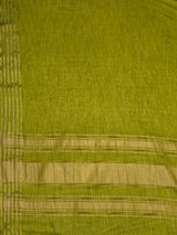 MIMOSA Olive Saree Saree — pallu and zari work detail