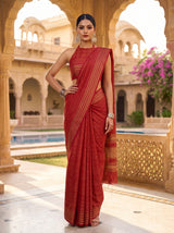 MIMOSA Red Saree Saree — pose 4 styling detail