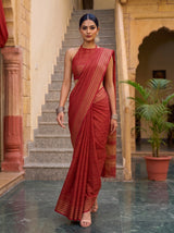 MIMOSA Red Saree Saree — pose 6 styling detail
