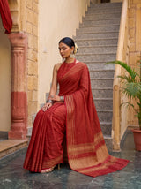 MIMOSA Red Saree Saree — pose 8 styling detail