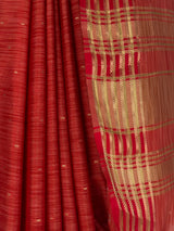 MIMOSA Red Saree Saree — fleets shot full lifestyle
