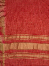 MIMOSA Red Saree Saree — pallu and zari work detail