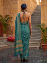 MIMOSA Sapphire Saree Saree — pose 2 styling detail