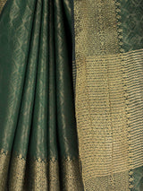 MIMOSA Bottle Green Saree Saree — fleets shot full lifestyle