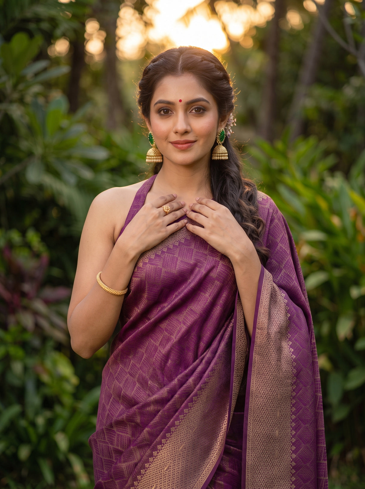 MIMOSA Jamun Saree Saree — pose 10 styling detail