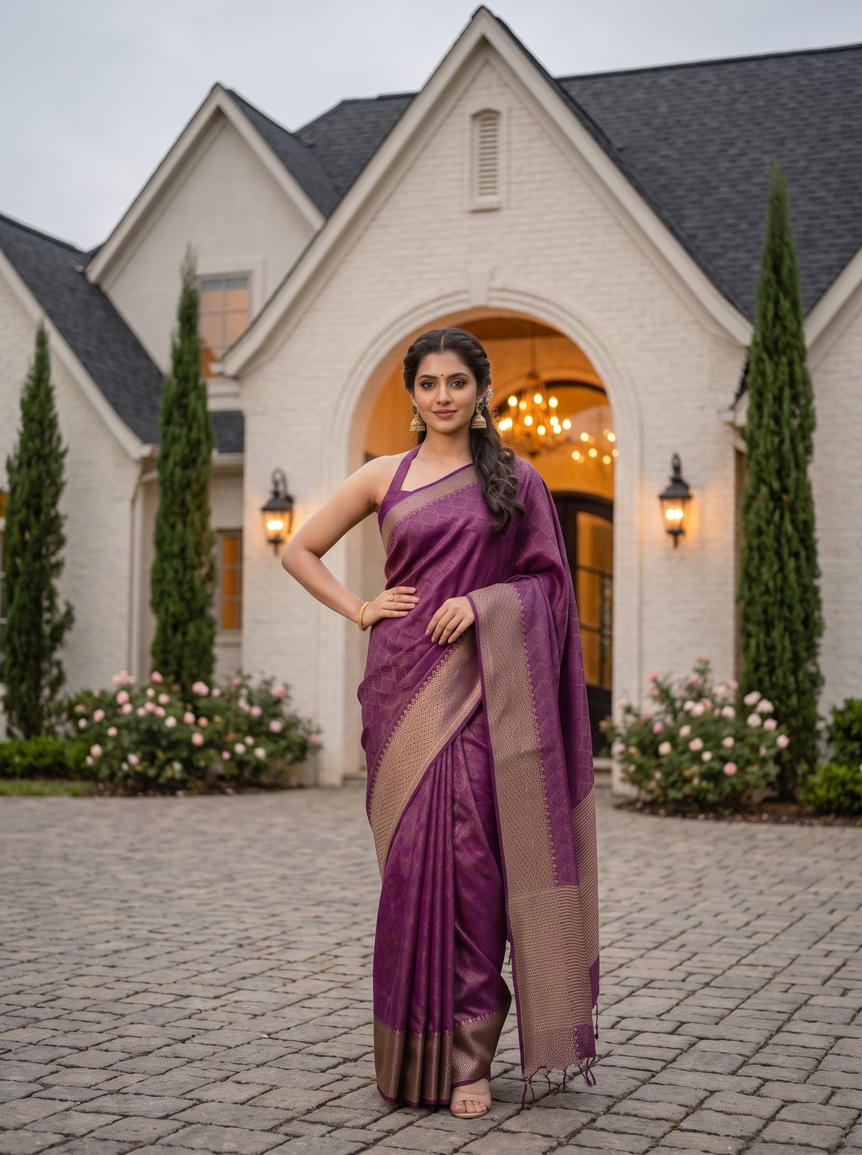 MIMOSA Jamun Saree Saree — pose 4 styling detail