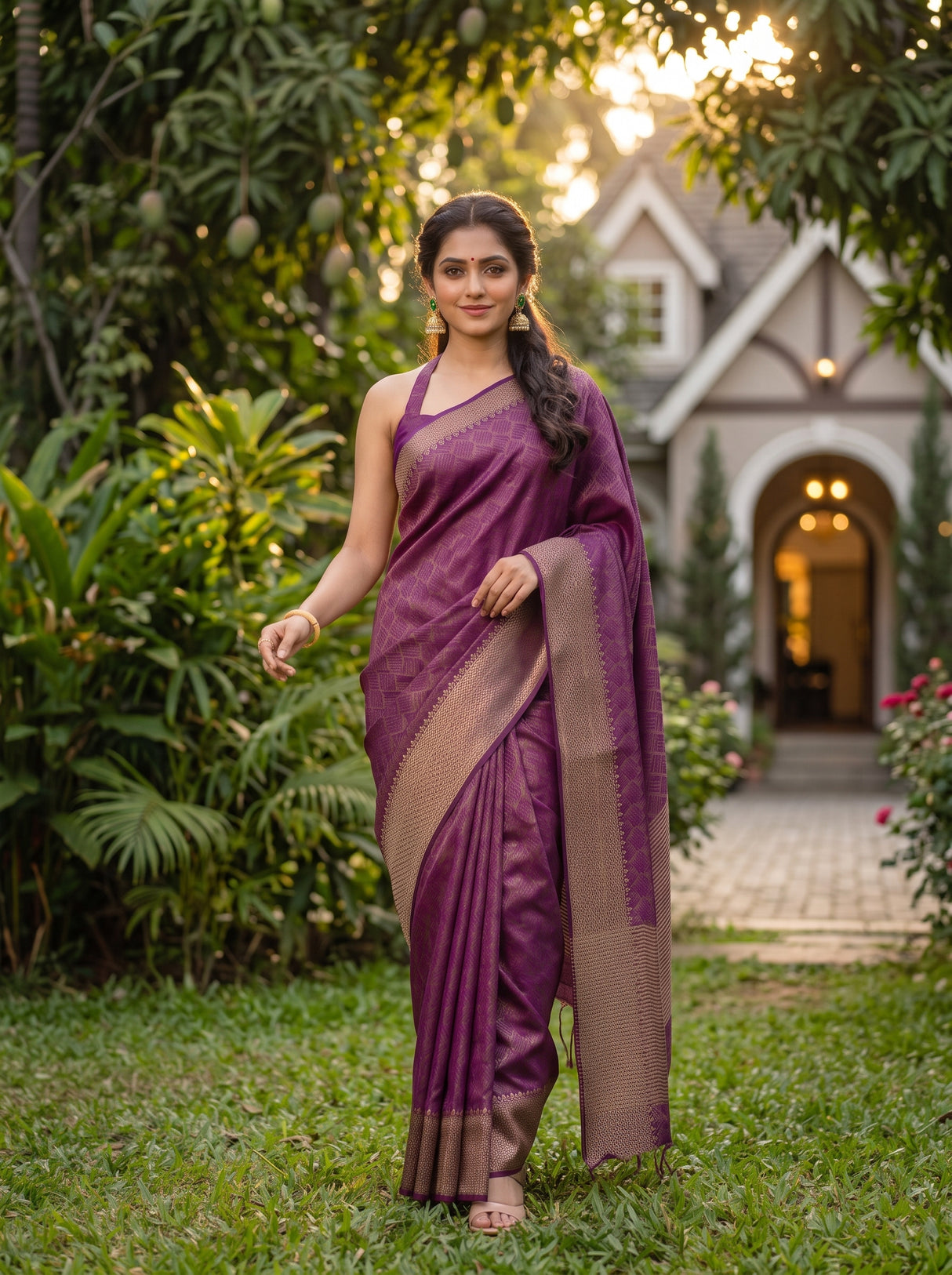 MIMOSA Jamun Saree Saree — pose 6 styling detail