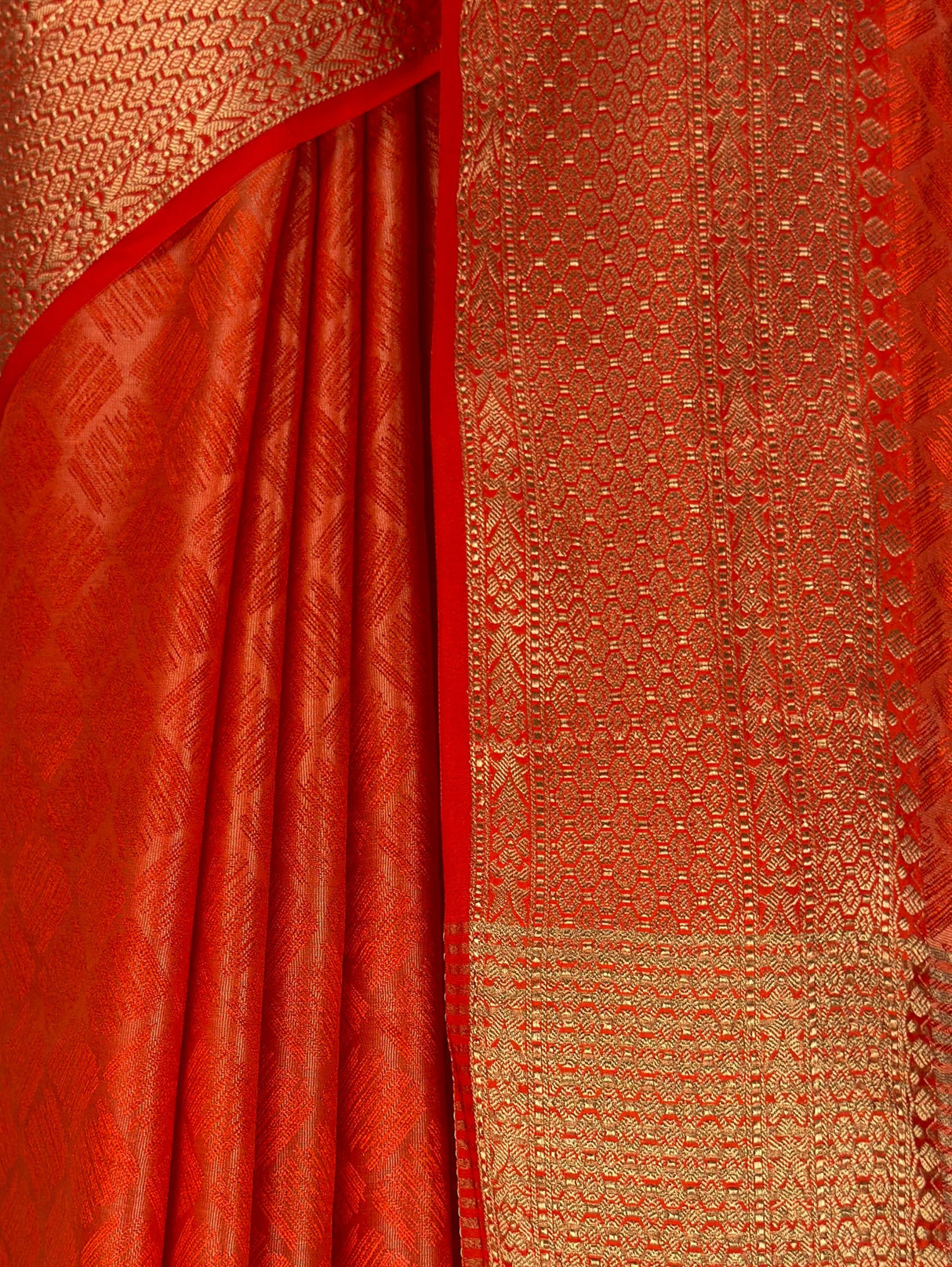 MIMOSA Orange Saree Saree — fleets shot full lifestyle