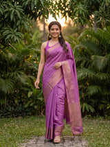 MIMOSA Pink Saree Saree — pose 6 styling detail