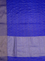MIMOSA Royal Blue Saree Saree — pallu and zari work detail