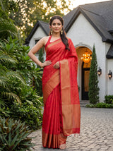 MIMOSA Strawberry Saree Saree — pose 4 styling detail