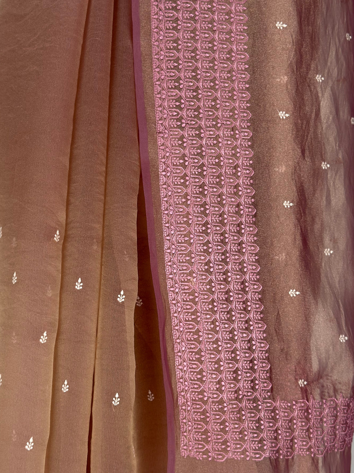 MIMOSA Pink Banarasi Tissue Saree — fleets shot full lifestyle