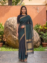 MIMOSA Navy Banarasi Saree — pose 10 styling detail