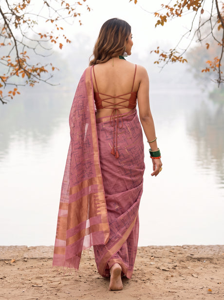 MIMOSA Gajari Banarasi tusser Saree — Saree shot pallu and body