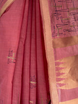 MIMOSA Gajari Banarasi tusser Saree — fleets shot full lifestyle