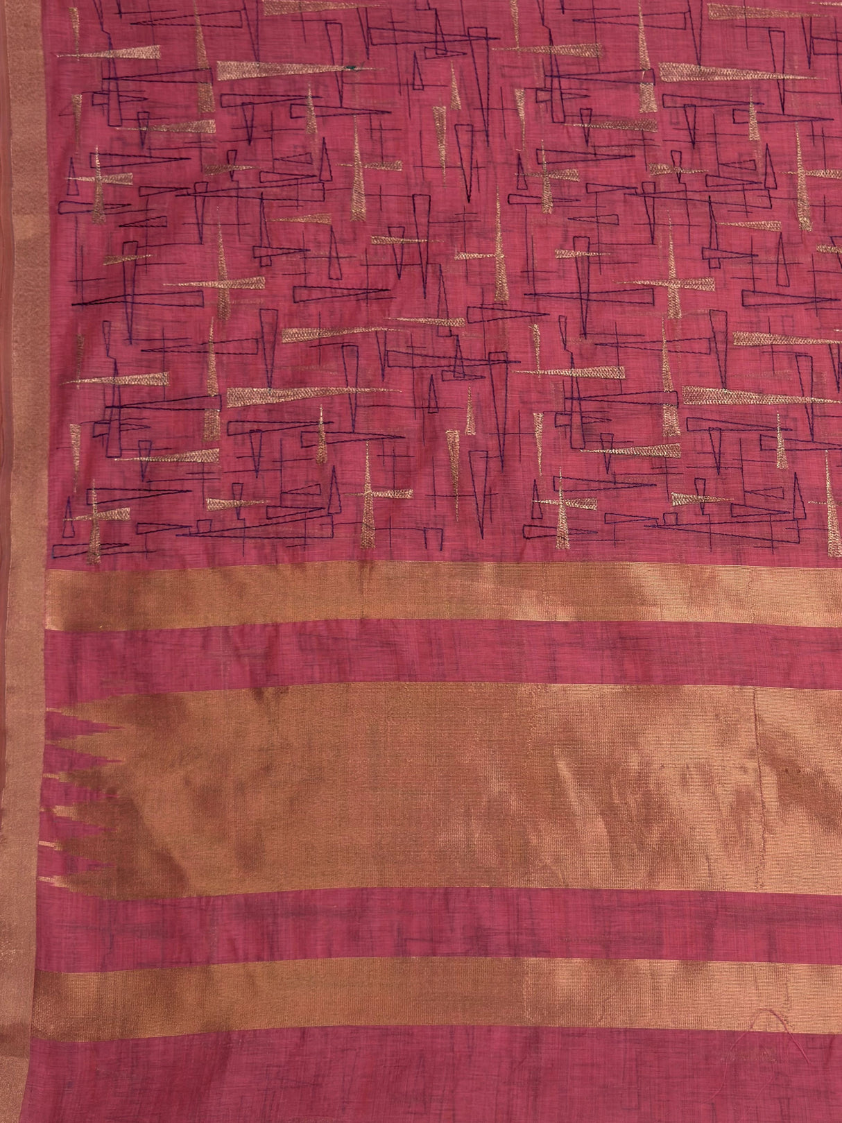 MIMOSA Gajari Banarasi tusser Saree — pallu and zari work detail
