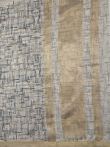 MIMOSA Half White Banarasi tusser Saree — pallu and zari work detail