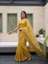 MIMOSA Gold Saree Saree — pose 9 styling detail