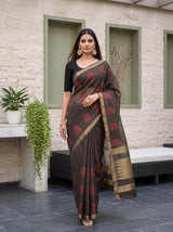 MIMOSA Black Saree Saree — pose 6 styling detail