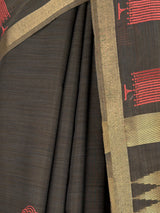 MIMOSA Black Saree Saree — fleets shot full lifestyle