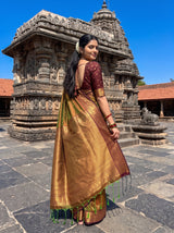 MIMOSA Olive Saree Saree — pose 7 styling detail