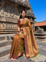 MIMOSA Olive Saree Saree — pose 8 styling detail