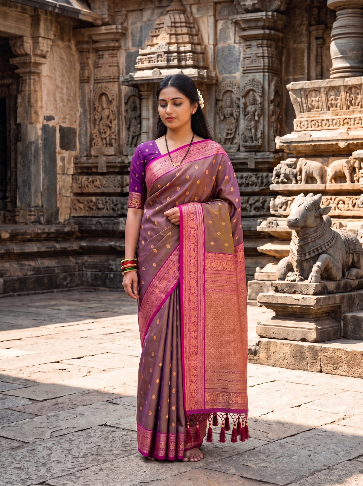 MIMOSA Violet Saree Saree — pose 10 styling detail