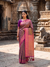 MIMOSA Violet Saree Saree — pose 10 styling detail