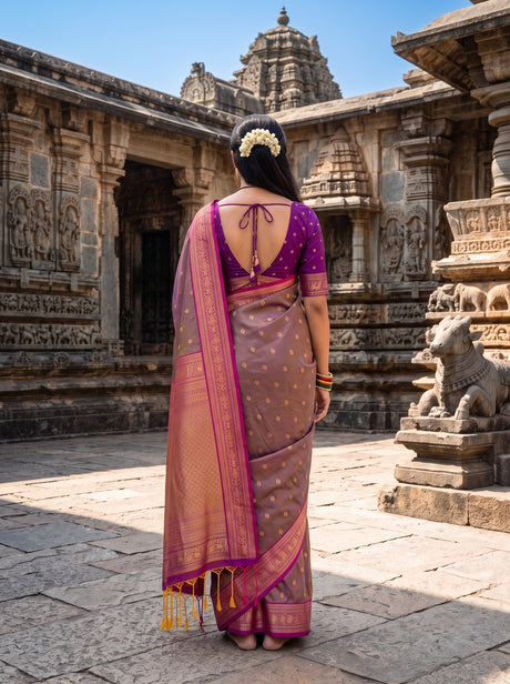 MIMOSA Violet Saree Saree — pose 2 styling detail