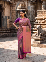 MIMOSA Violet Saree Saree — pose 4 styling detail