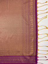 MIMOSA Violet Saree Saree — pallu and zari work detail