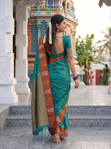 MIMOSA Sapphire Saree Saree — pose 2 styling detail