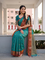 MIMOSA Sapphire Saree Saree — pose 8 styling detail