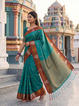 MIMOSA Sapphire Saree Saree — pose 9 styling detail