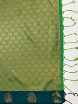 MIMOSA Rama Kanjivaram Art silk Saree — pallu and zari work detail