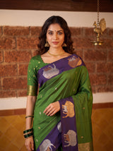 MIMOSA Green Saree Saree — pose 10 styling detail
