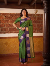 MIMOSA Green Saree Saree — pose 4 styling detail