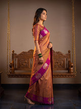 MIMOSA Rani Saree Saree — pose 3 styling detail