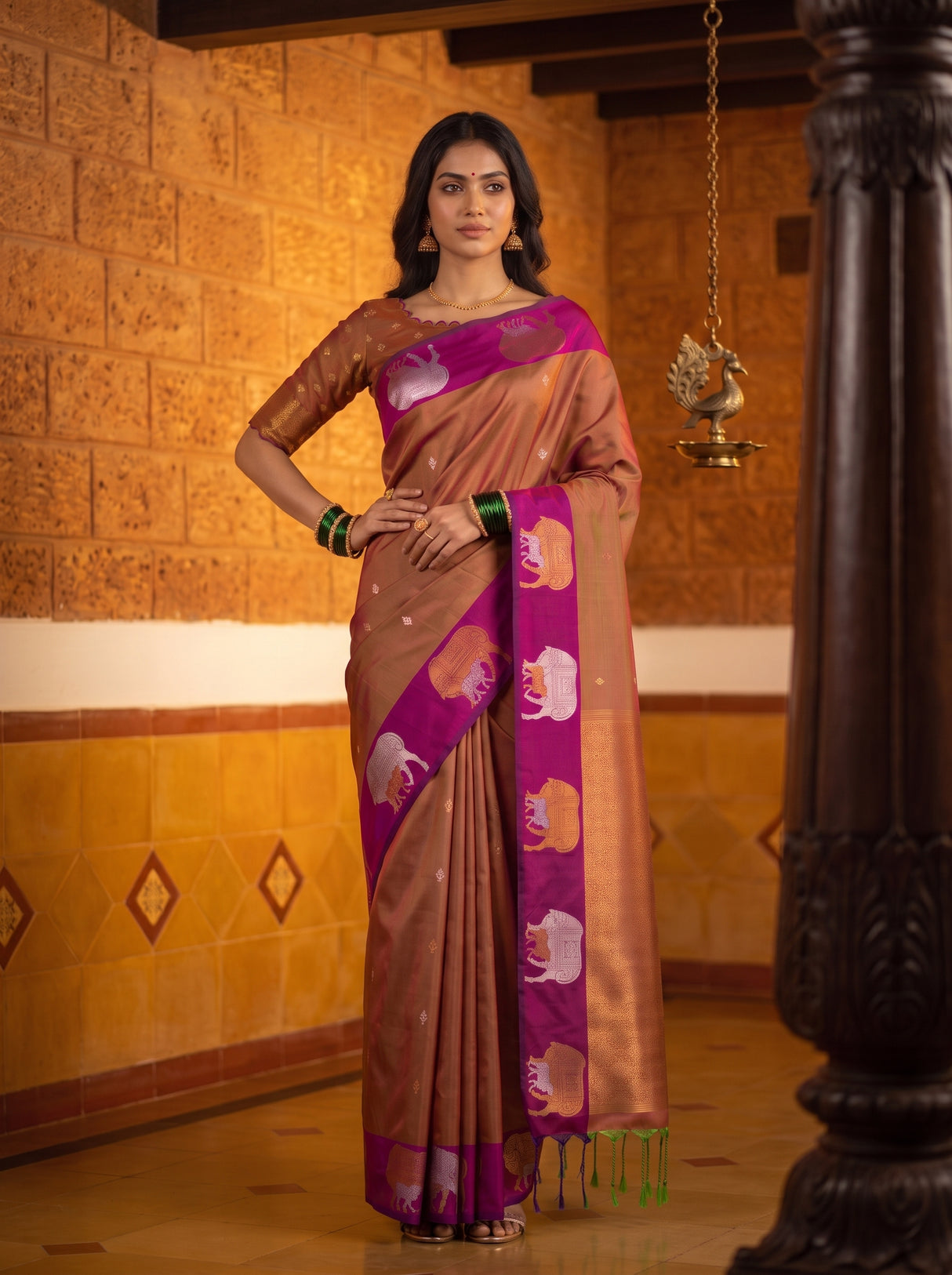 MIMOSA Rani Saree Saree — pose 4 styling detail