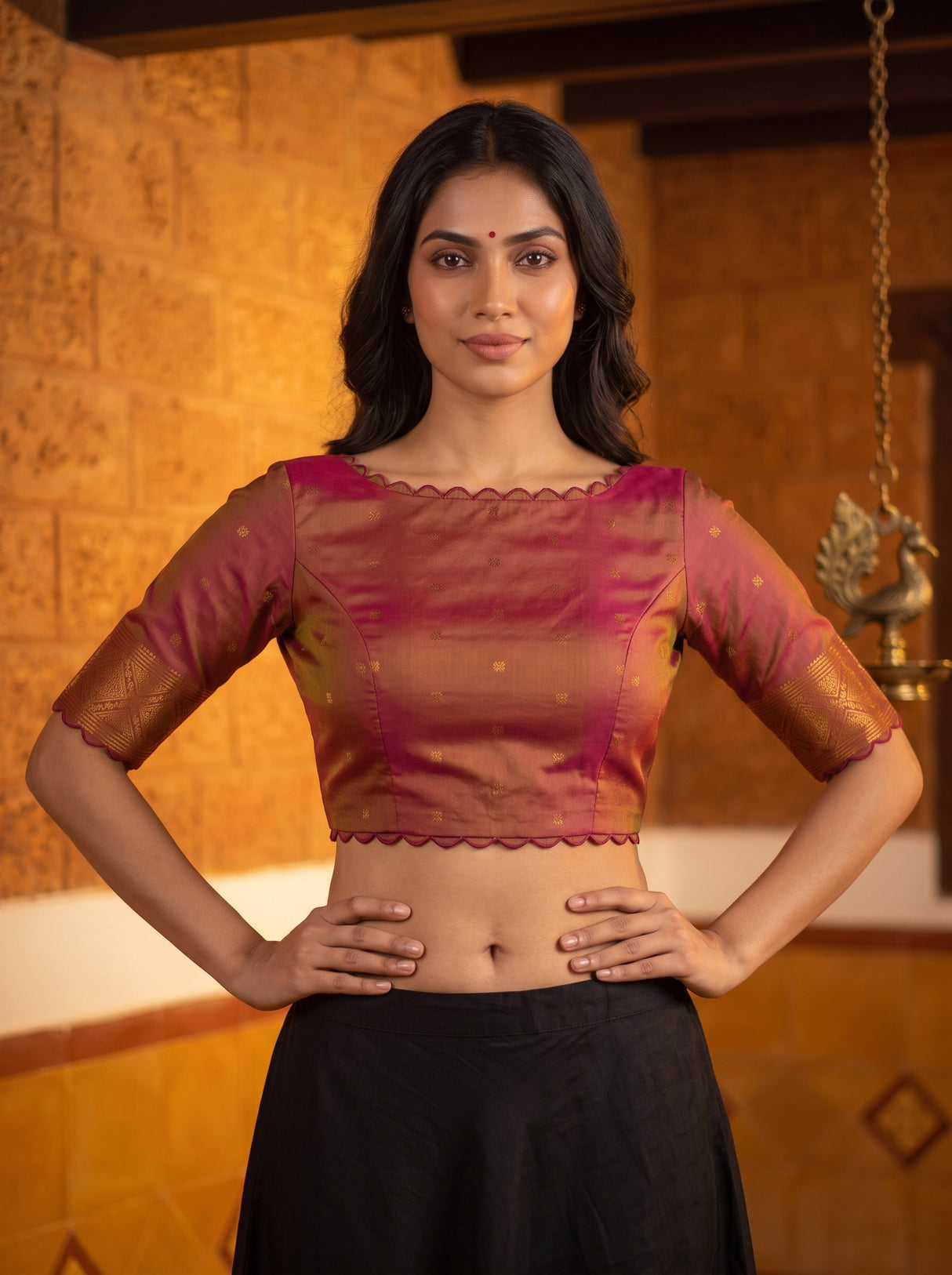 MIMOSA Rani Saree Saree — blouse close-up