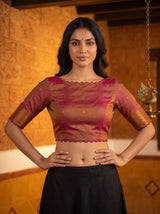 MIMOSA Rani Saree Saree — blouse close-up
