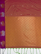 MIMOSA Rani Saree Saree — pallu and zari work detail