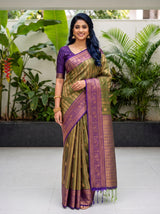 MIMOSA Green Saree Saree — pose 10 styling detail