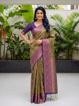 MIMOSA Green Saree Saree — pose 4 styling detail