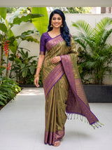 MIMOSA Green Saree Saree — pose 6 styling detail