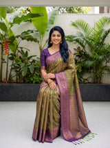 MIMOSA Green Saree Saree — pose 8 styling detail