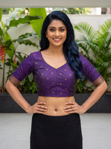 MIMOSA Green Saree Saree — blouse close-up