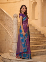 MIMOSA Purple Saree Saree — pose 3 styling detail