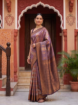 MIMOSA Lavender Saree Saree — pose 5 styling detail
