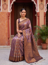 MIMOSA Lavender Saree Saree — pose 8 styling detail